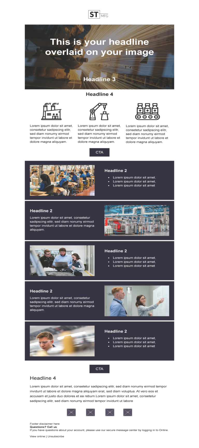 Email Digest 2 email template for a manufacturing company for Marketo Email Digest 2 email template for a manufacturing company for Marketo