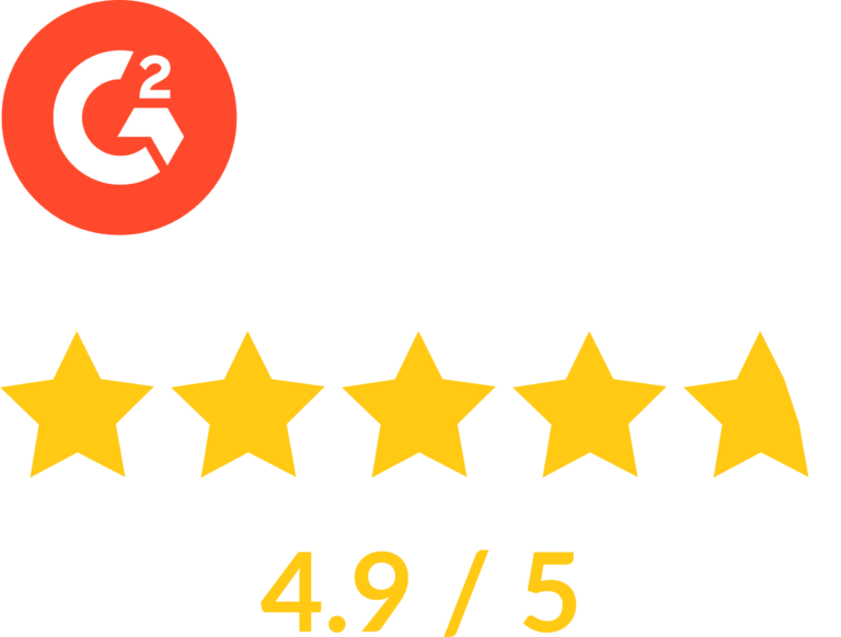 G2 logo 4.9 stars