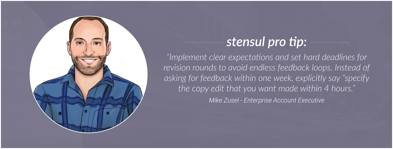 Stensul pro tip: implement clear expectations for revision rounds