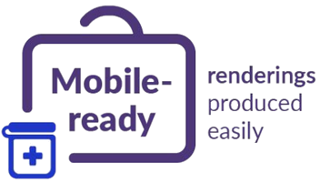 Mobile ready renderings produced easily