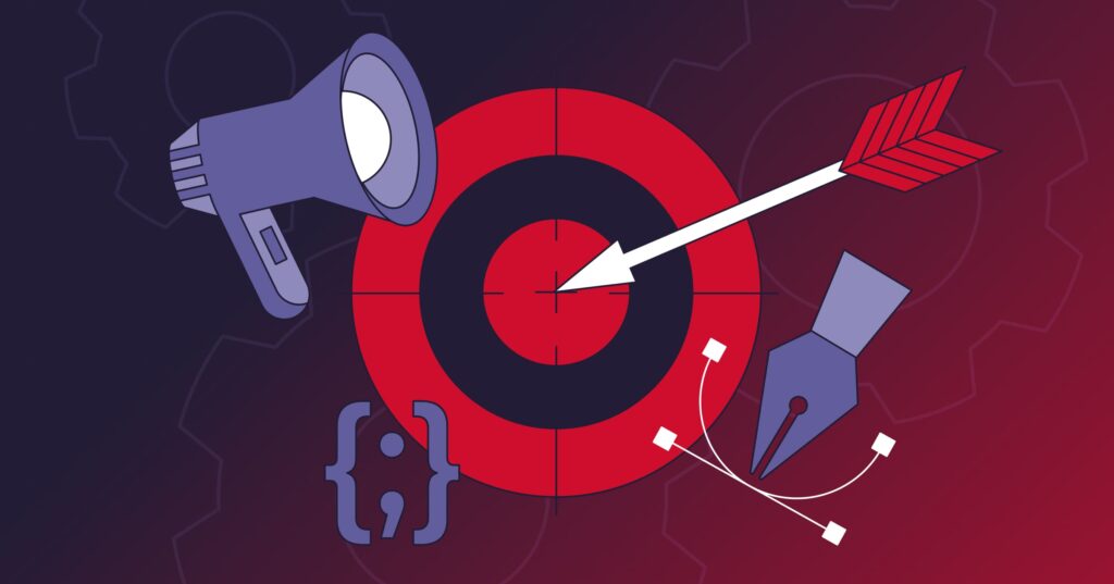 target with an arrow and megaphone