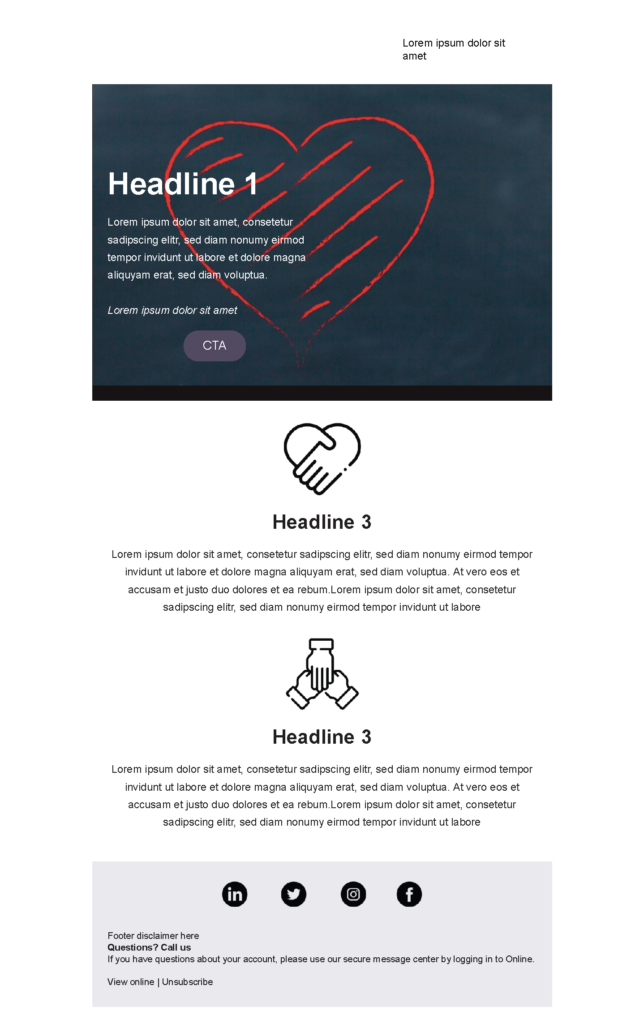 Trigger 3 email template for a Non-Profit for Marketo