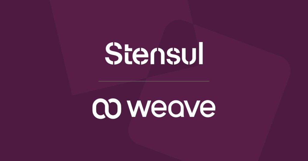 Stensul and Weave logo lockup