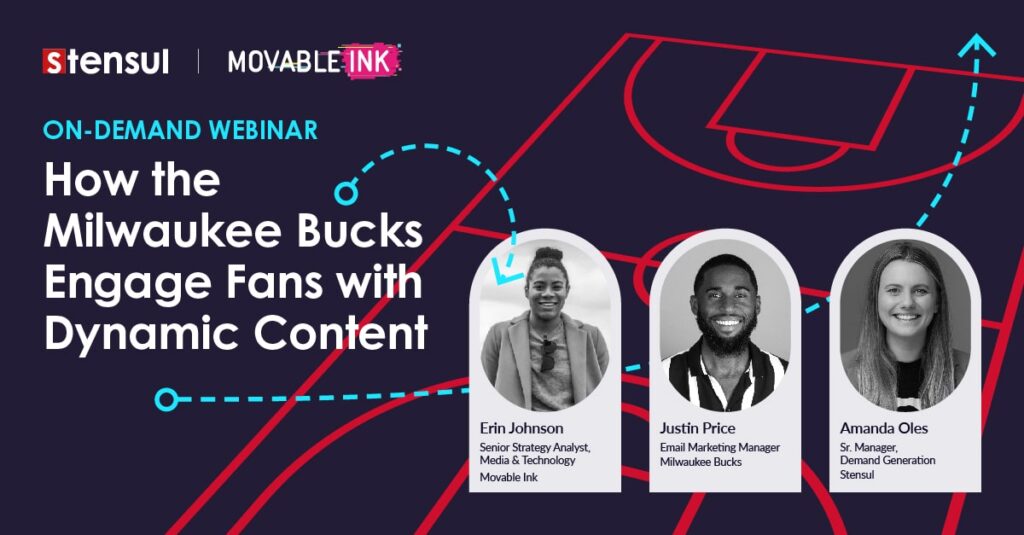 How the bucks use personalized content webinar + 3 headshots of the speakers at the webinar