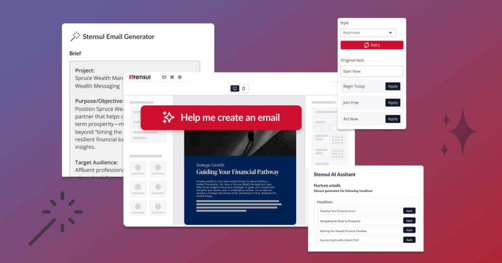 Stensul AI email generator