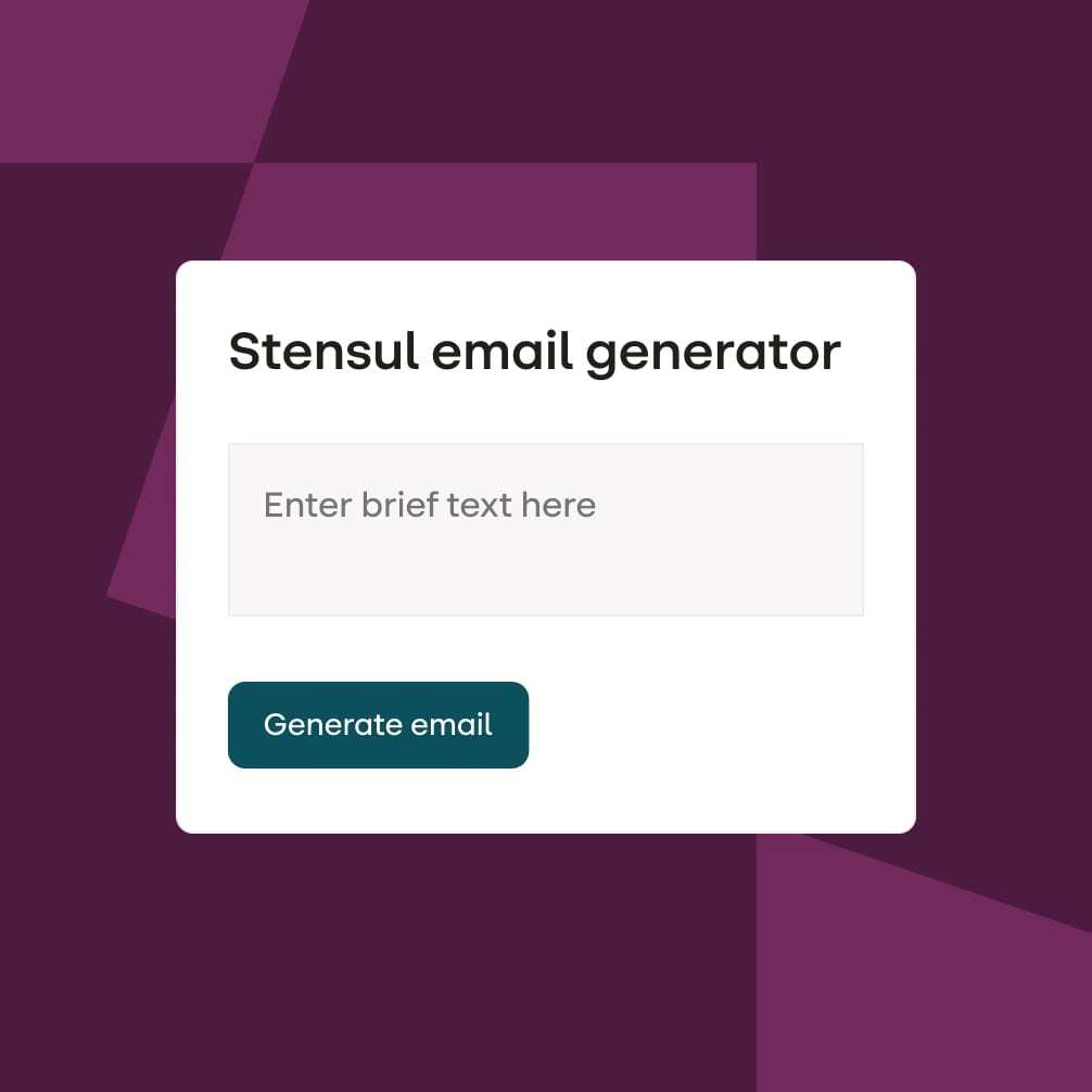 Stensul email generator