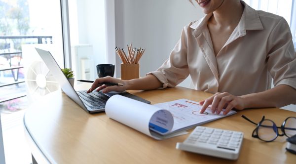 female accountant working