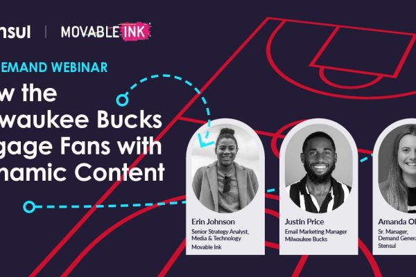 How the bucks use personalized content webinar + 3 headshots of the speakers at the webinar