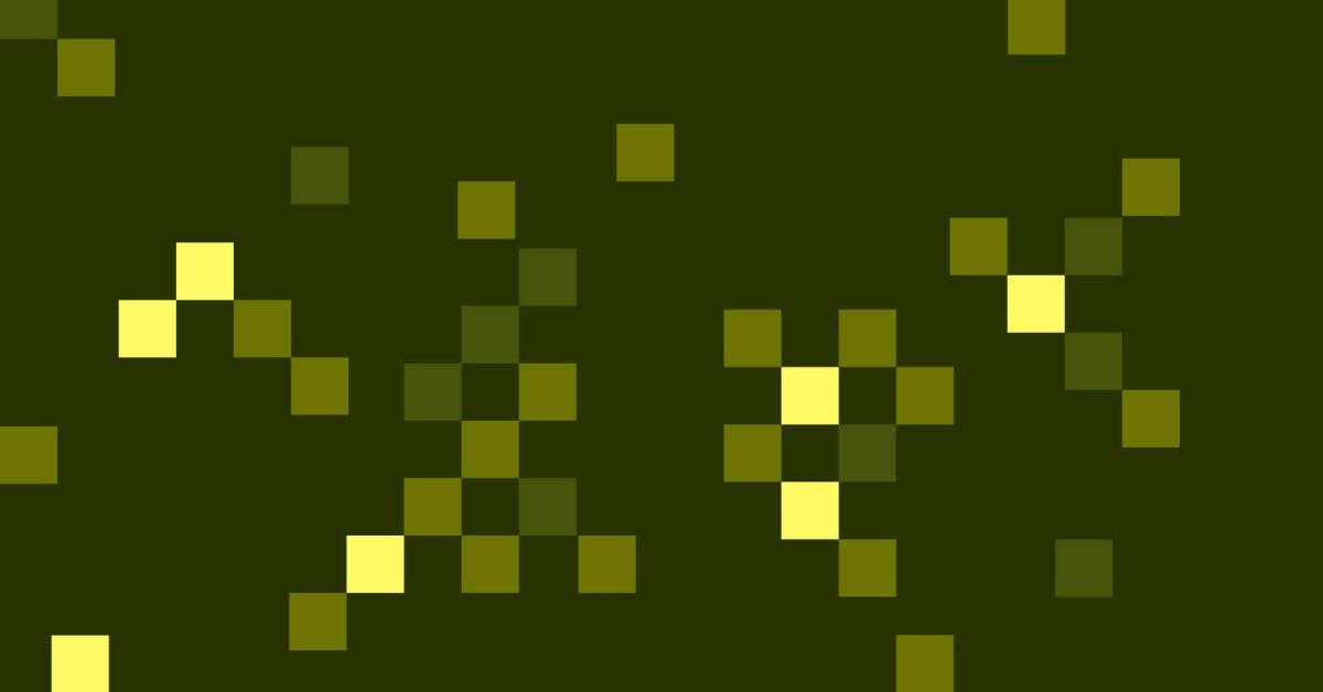 Random grouping of squares to show data and ai