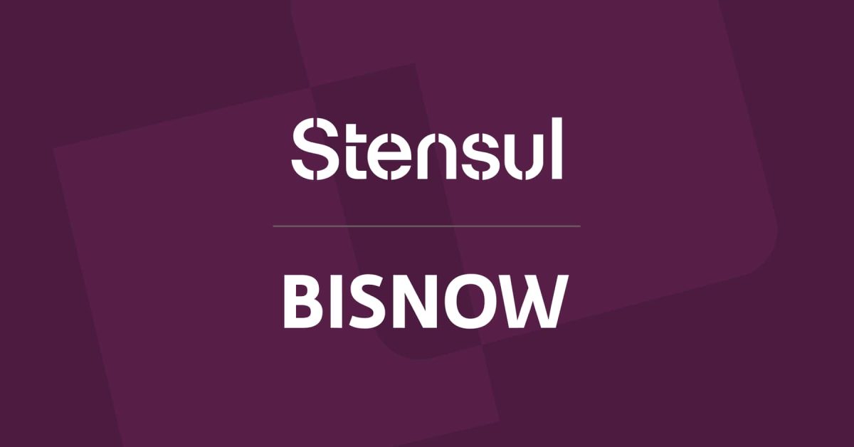 Stensul and Bisnow logo lockup