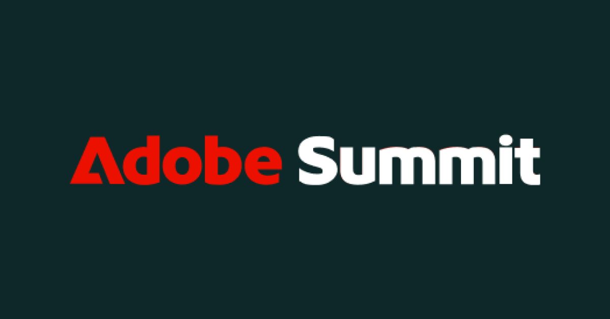 Adobe Summit lockup on dark background