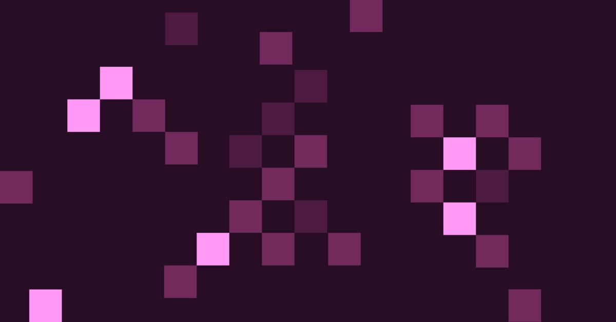 Random grouping of squares to show data and ai