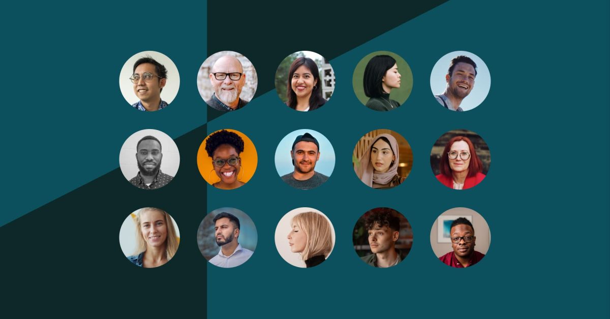 Grid of people's headshots