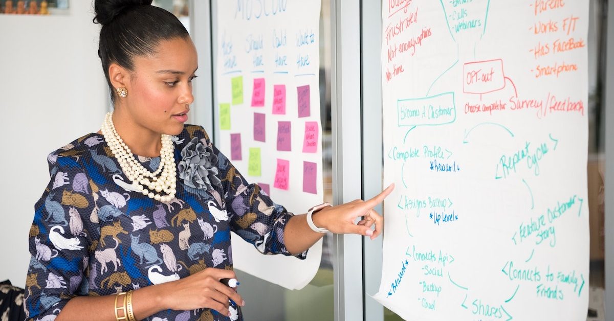 Marketing operations automation expert leading a team meeting