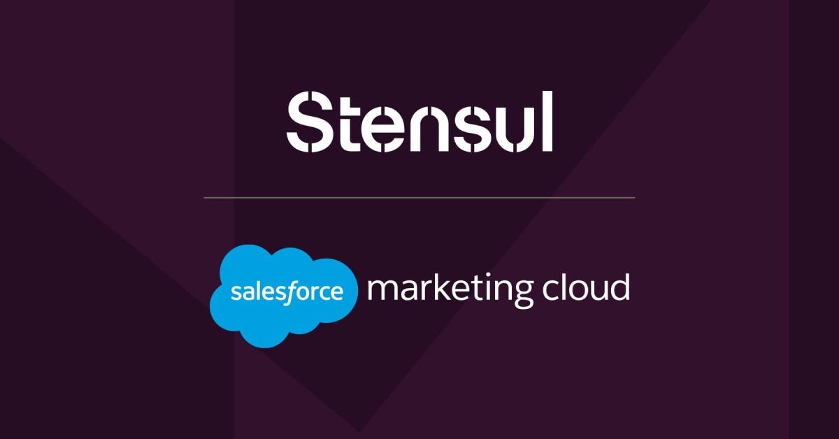 Stensul and Salesforce marketing cloud logo lockup
