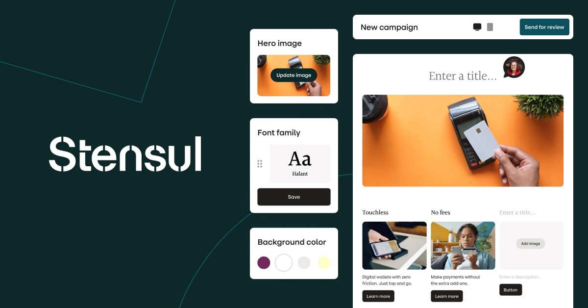 Cluster of Stensul UI elements