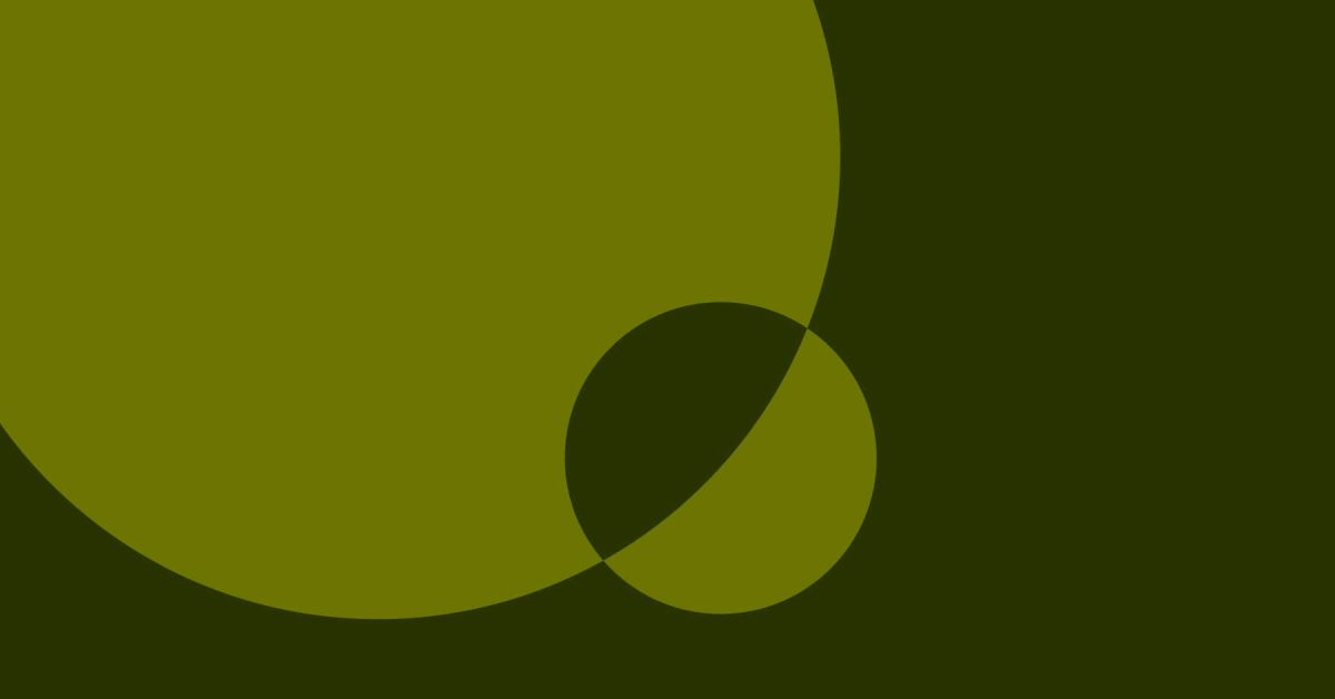 Small circle intersecting with larger circle