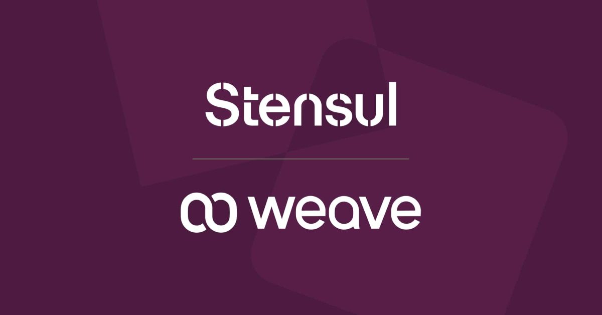 Stensul and Weave logo lockup